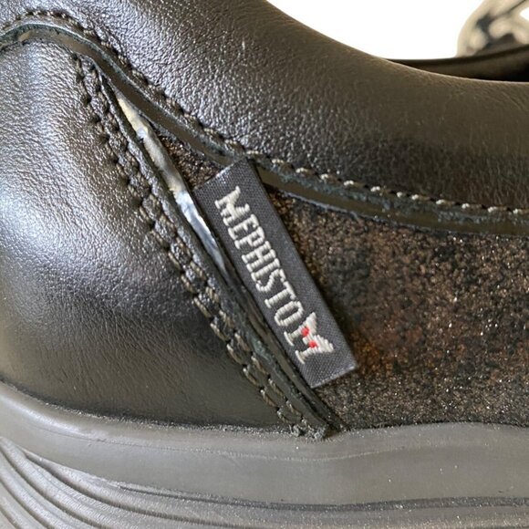 Mephisto Yael Black Leather Suede Trainers Comfort Shoes Women's EU 8 1/2  US 11 - Picture 5 of 9